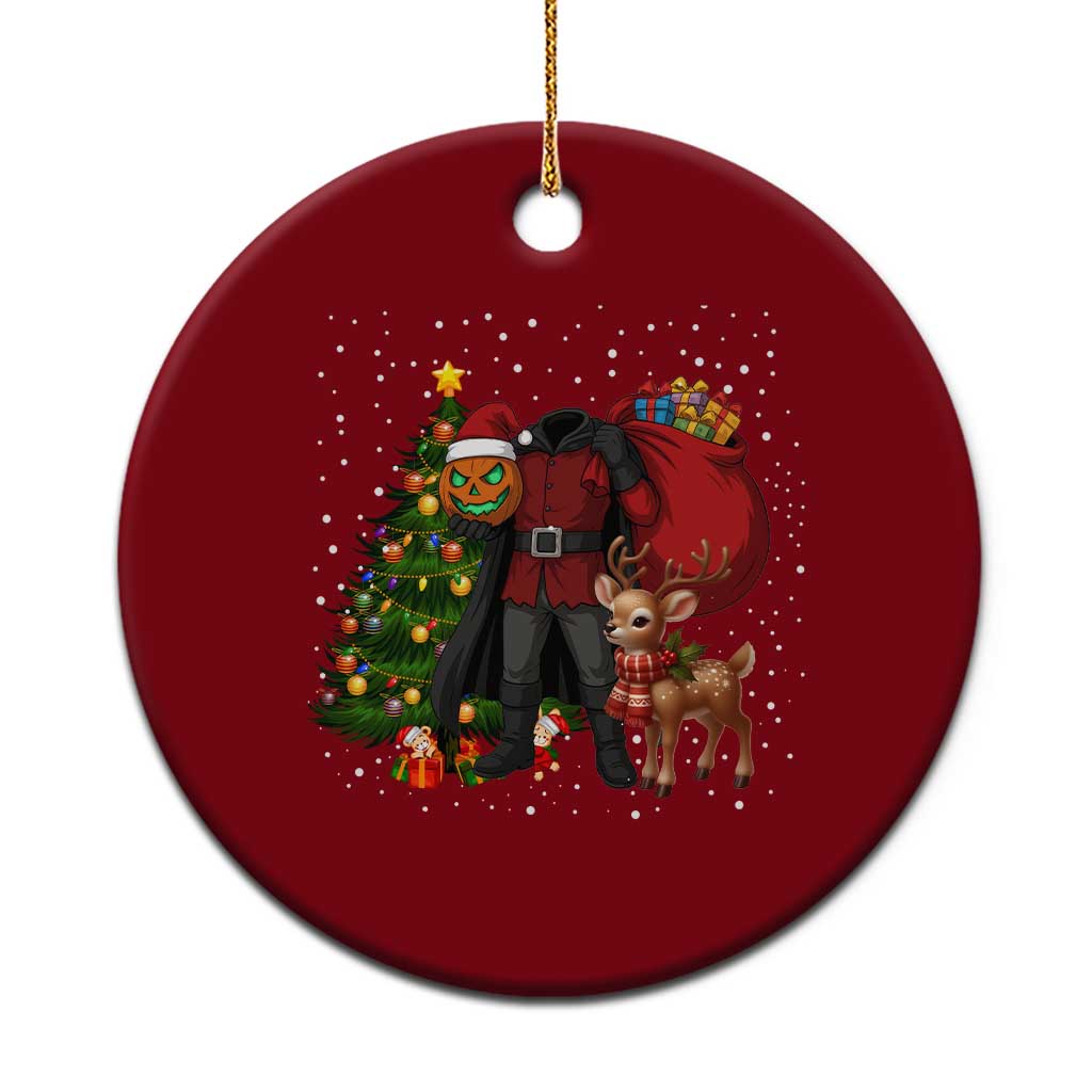 Headless Horseman Santa Ceramic Ornament Funny Xmas Mashup Gift TS12 1pc Red Print Your Wear