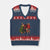 Headless Horseman Santa V-Neck Knit Sweater Vest Funny Xmas Mashup Gift TS12 Navy Red Print Your Wear