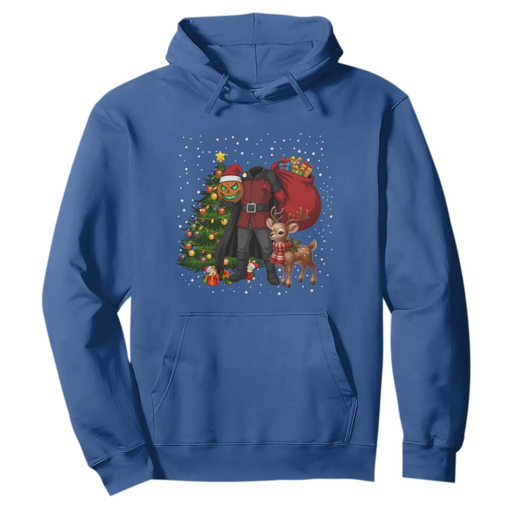 Headless Horseman Santa Hoodie Funny Christmas Mashup Gift TS12 Royal Blue Print Your Wear