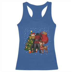 Headless Horseman Santa Racerback Tank Top Funny Christmas Mashup Gift TS12 Royal Blue Print Your Wear