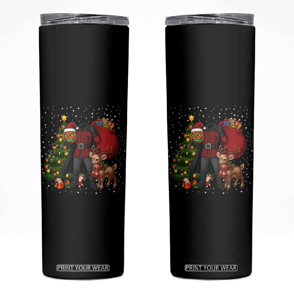 Headless Horseman Santa Skinny Tumbler Funny Christmas Mashup Gift TS12 Black Print Your Wear
