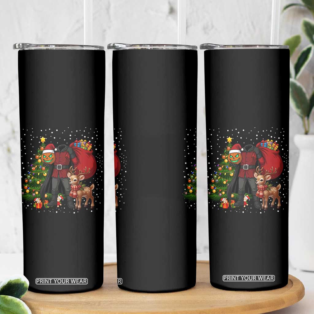 Headless Horseman Santa Skinny Tumbler Funny Christmas Mashup Gift TS12 Print Your Wear