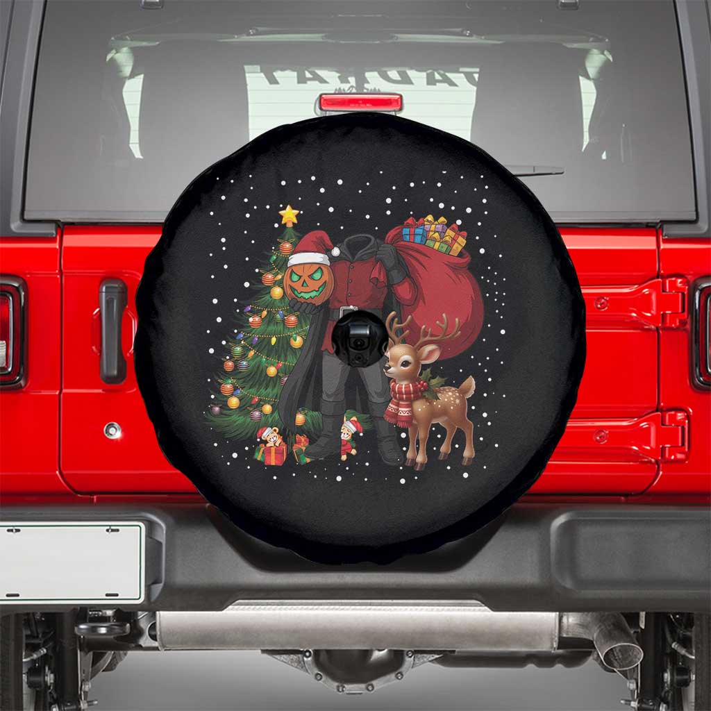 Headless Horseman Santa Spare Tire Cover Funny Christmas Mashup Gift TS12 Black Print Your Wear