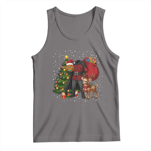 Headless Horseman Santa Tank Top Funny Christmas Mashup Gift TS12 Deep Heather Print Your Wear