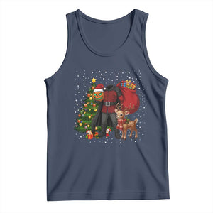 Headless Horseman Santa Tank Top Funny Christmas Mashup Gift TS12 Navy Print Your Wear