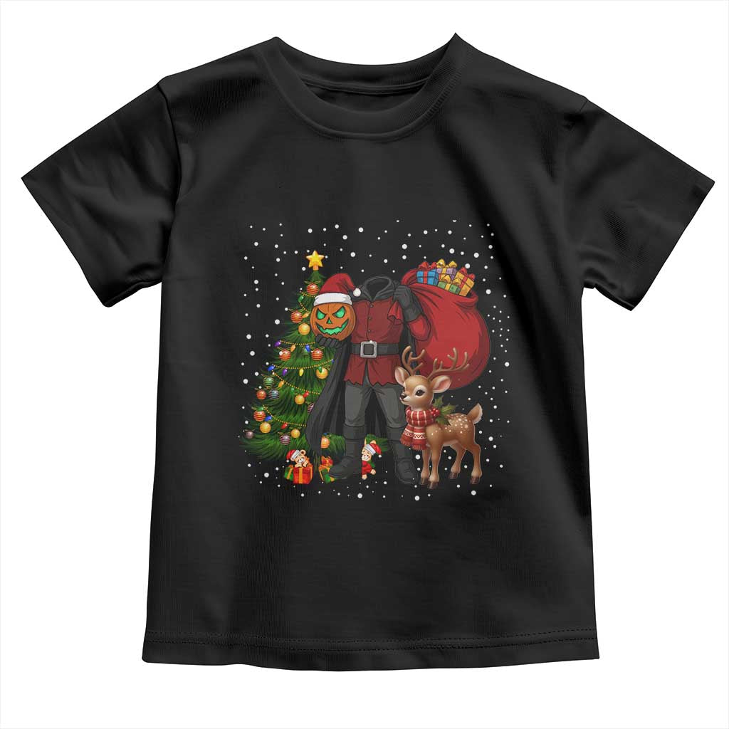Headless Horseman Santa Toddler T Shirt Funny Christmas Mashup Gift TS12 Black Print Your Wear