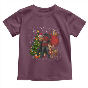 Headless Horseman Santa Toddler T Shirt Funny Christmas Mashup Gift TS12 Maroon Print Your Wear