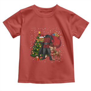 Headless Horseman Santa Toddler T Shirt Funny Christmas Mashup Gift TS12 Red Print Your Wear
