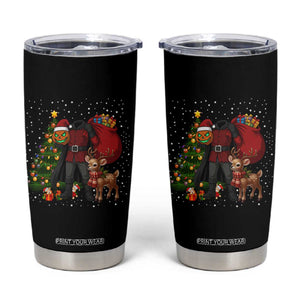 Headless Horseman Santa Tumbler Cup Funny Christmas Mashup Gift TS12 Black Print Your Wear