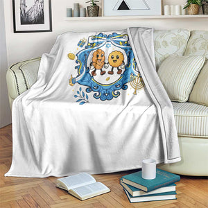 Funny Hanukkah Throw Blanket Challah And Latke Cute Food Lover Gift TS12 Print Your Wear