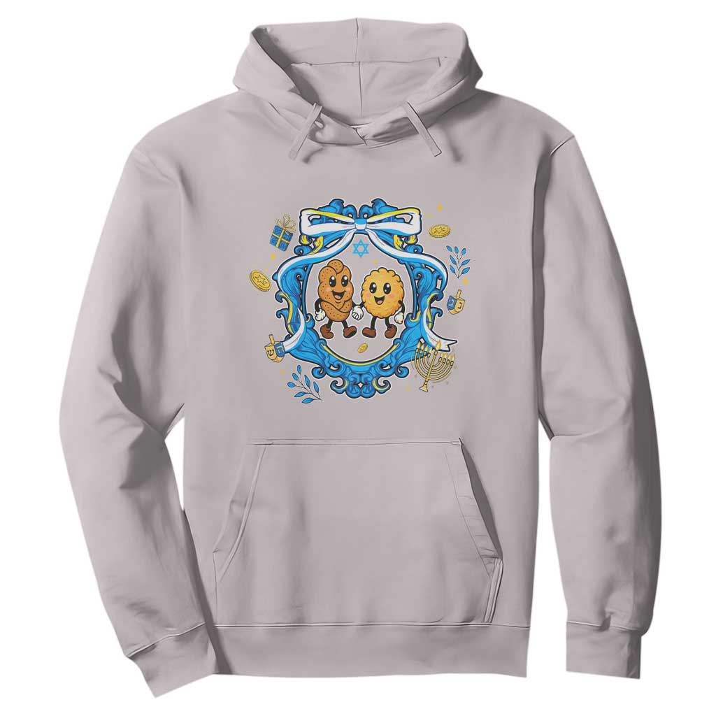 Funny Hanukkah Hoodie Challah And Latke Cute Food Lover Gift TS12 Ice Gray Print Your Wear