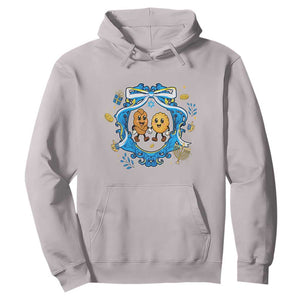 Funny Hanukkah Hoodie Challah And Latke Cute Food Lover Gift TS12 Ice Gray Print Your Wear