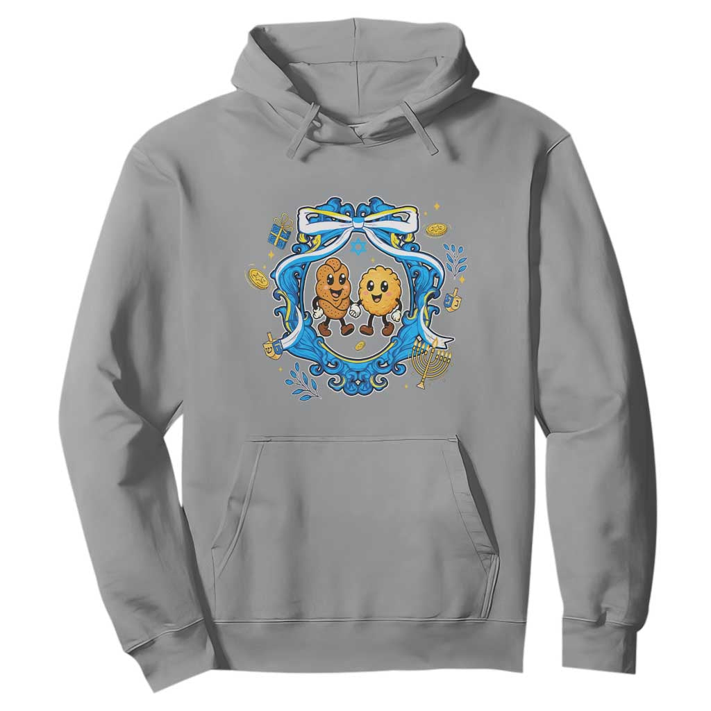 Funny Hanukkah Hoodie Challah And Latke Cute Food Lover Gift TS12 Sport Gray Print Your Wear