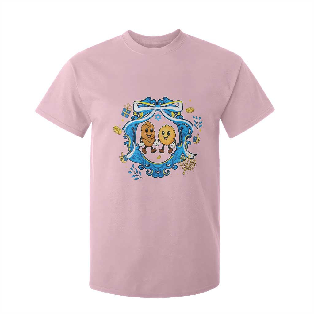 Funny Hanukkah T Shirt For Kid Challah And Latke Cute Food Lover Gift TS12 Light Pink Print Your Wear