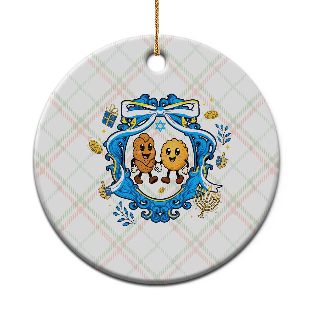 Funny Hanukkah Ceramic Ornament Challah And Latke Cute Food Lover Gift TS12 1pc Christmas Plaid Print Your Wear