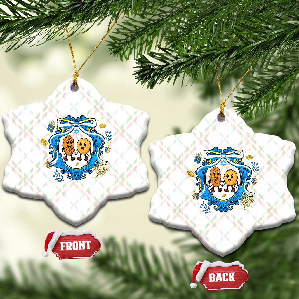 Funny Hanukkah Ceramic Ornament Challah And Latke Cute Food Lover Gift TS12 Print Your Wear