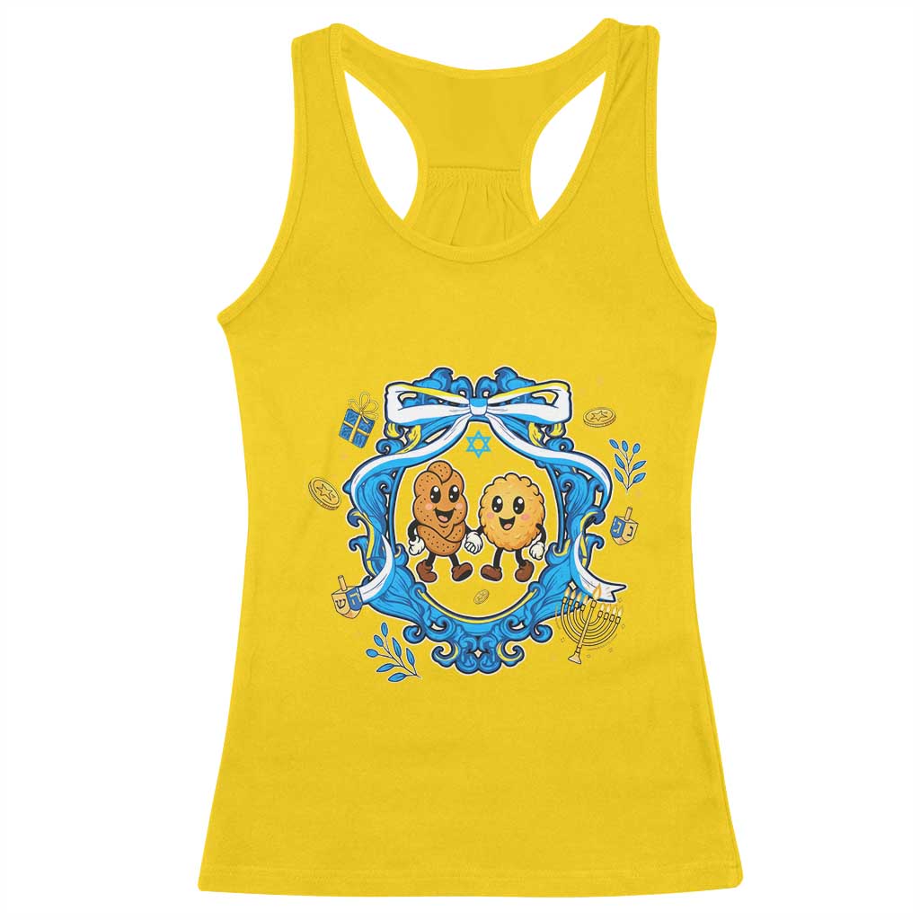 Funny Hanukkah Racerback Tank Top Challah And Latke Cute Food Lover Gift TS12 Daisy Print Your Wear