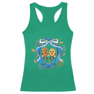 Funny Hanukkah Racerback Tank Top Challah And Latke Cute Food Lover Gift TS12 Irish Green Print Your Wear