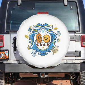 Funny Hanukkah Spare Tire Cover Challah And Latke Cute Food Lover Gift TS12 No hole White Print Your Wear