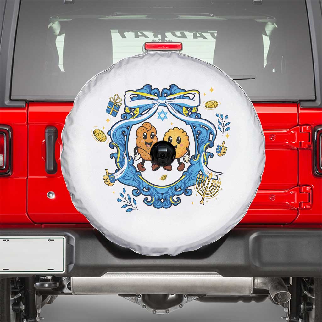 Funny Hanukkah Spare Tire Cover Challah And Latke Cute Food Lover Gift TS12 White Print Your Wear