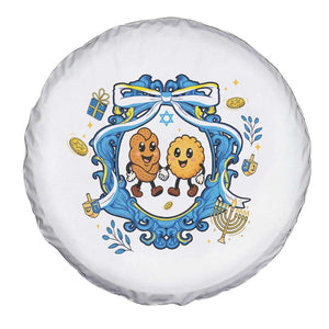 Funny Hanukkah Spare Tire Cover Challah And Latke Cute Food Lover Gift - Print Your Wear