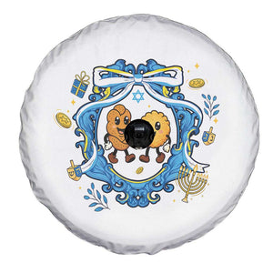Funny Hanukkah Spare Tire Cover Challah And Latke Cute Food Lover Gift - Print Your Wear