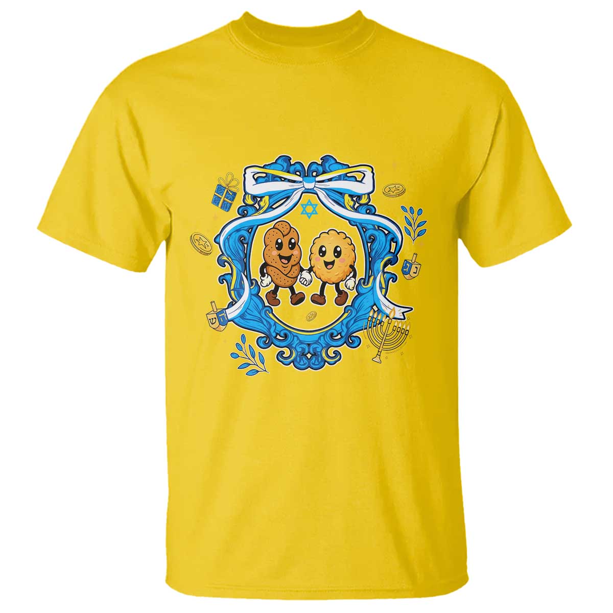 Funny Hanukkah T Shirt Challah And Latke Cute Food Lover Gift TS12 Daisy Print Your Wear