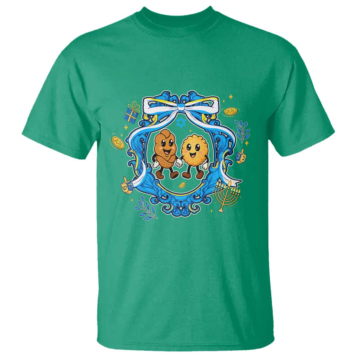 Funny Hanukkah T Shirt Challah And Latke Cute Food Lover Gift TS12 Irish Green Print Your Wear