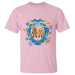 Funny Hanukkah T Shirt Challah And Latke Cute Food Lover Gift TS12 Light Pink Print Your Wear