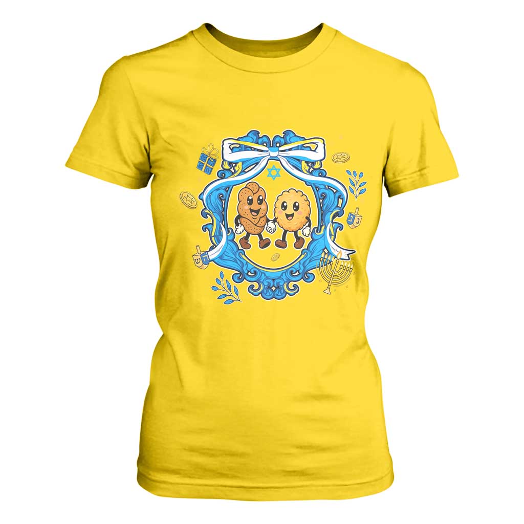 Funny Hanukkah T Shirt For Women Challah And Latke Cute Food Lover Gift TS12 Daisy Print Your Wear