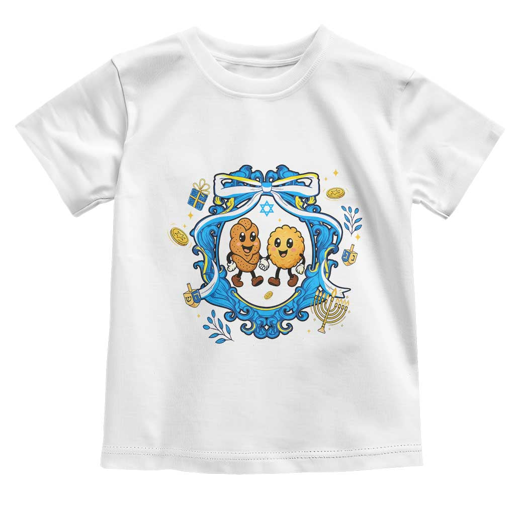 Funny Hanukkah Toddler T Shirt Challah And Latke Cute Food Lover Gift TS12 White Print Your Wear