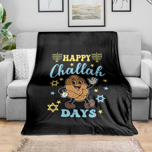 Funny Hanukkah Food Lover Gift Throw Blanket Happy Challah Days TS12 Print Your Wear