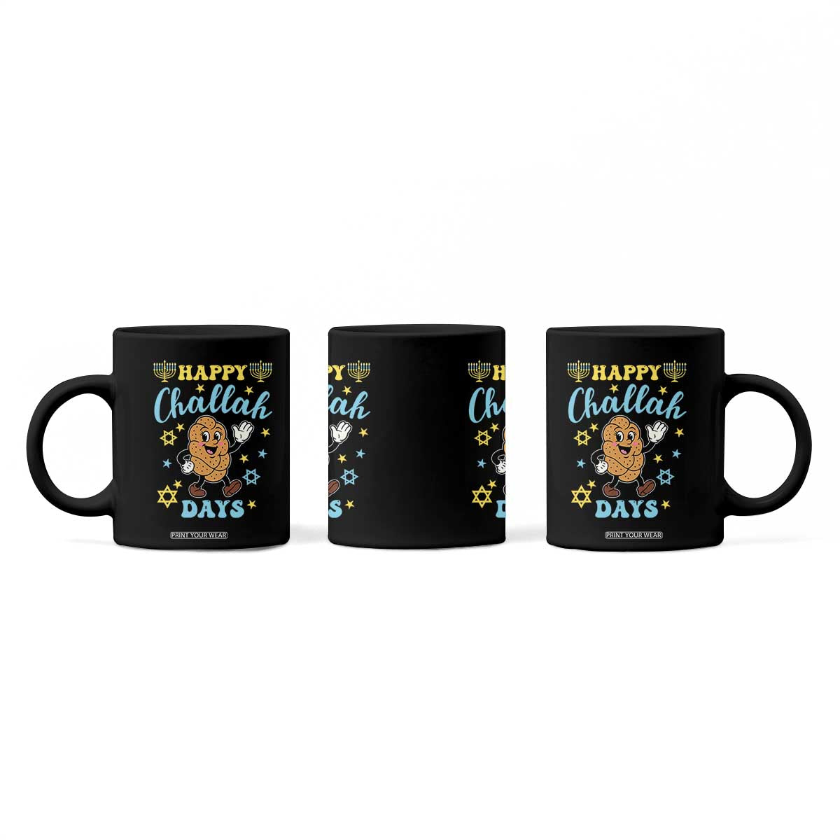 Funny Hanukkah Food Lover Gift Coffee Mug Happy Challah Days TS12 Print Your Wear