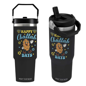 Funny Hanukkah Food Lover Gift Flip Straw Tumbler Happy Challah Days TS12 One Size: 30 oz Black Print Your Wear