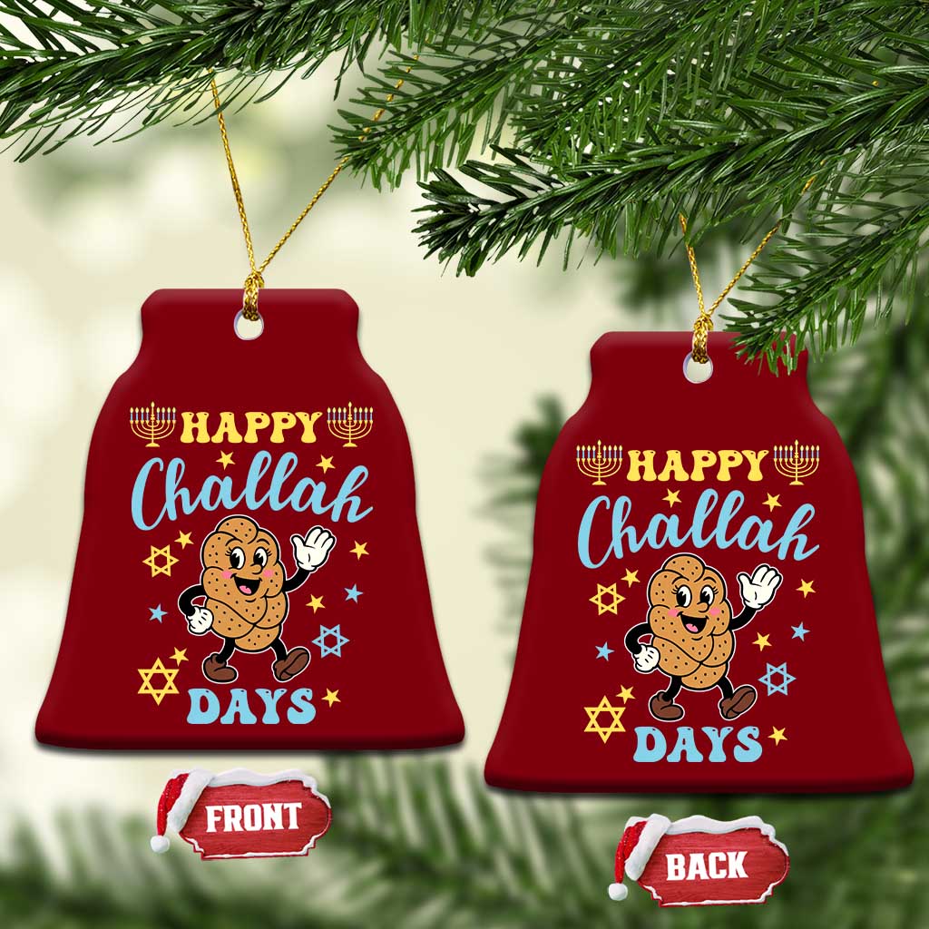 Funny Hanukkah Food Lover Gift Ceramic Ornament Happy Challah Days TS12 Print Your Wear