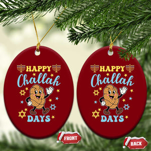 Funny Hanukkah Food Lover Gift Ceramic Ornament Happy Challah Days TS12 Print Your Wear