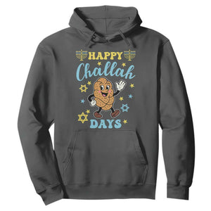Funny Hanukkah Food Lover Gift Hoodie Happy Challah Days TS12 Dark Heather Print Your Wear