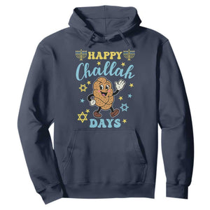Funny Hanukkah Food Lover Gift Hoodie Happy Challah Days TS12 Navy Print Your Wear