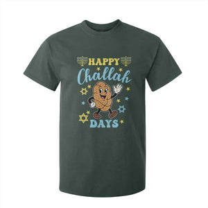Funny Hanukkah Food Lover Gift T Shirt For Kid Happy Challah Days TS12 Dark Forest Green Print Your Wear