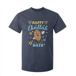 Funny Hanukkah Food Lover Gift T Shirt For Kid Happy Challah Days TS12 Navy Print Your Wear