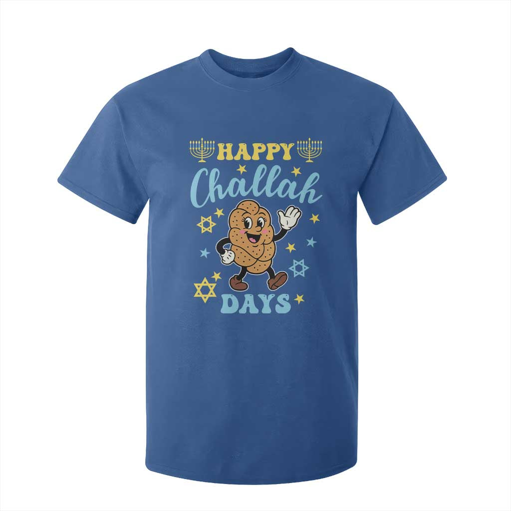 Funny Hanukkah Food Lover Gift T Shirt For Kid Happy Challah Days TS12 Royal Blue Print Your Wear