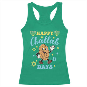 Funny Hanukkah Food Lover Gift Racerback Tank Top Happy Challah Days TS12 Irish Green Print Your Wear