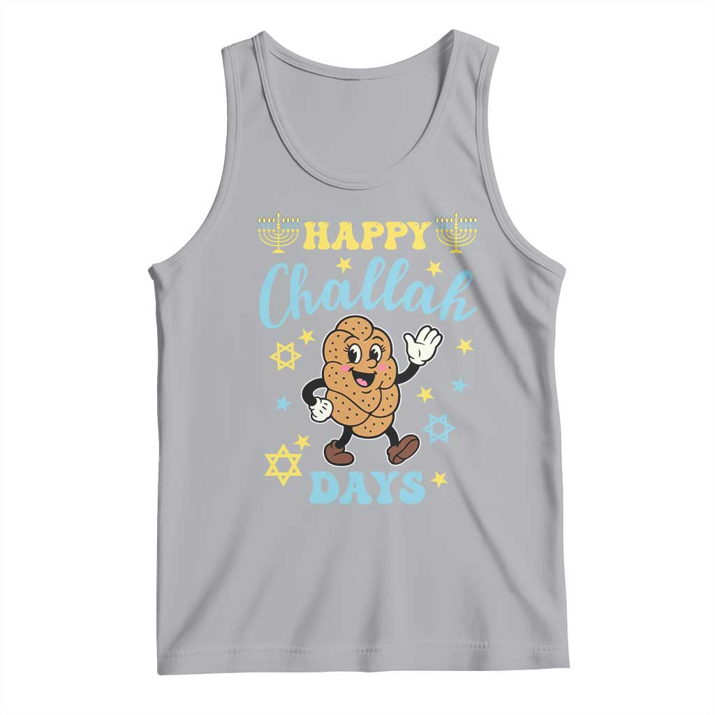 Funny Hanukkah Food Lover Gift Tank Top Happy Challah Days TS12 Athletic Heather Print Your Wear