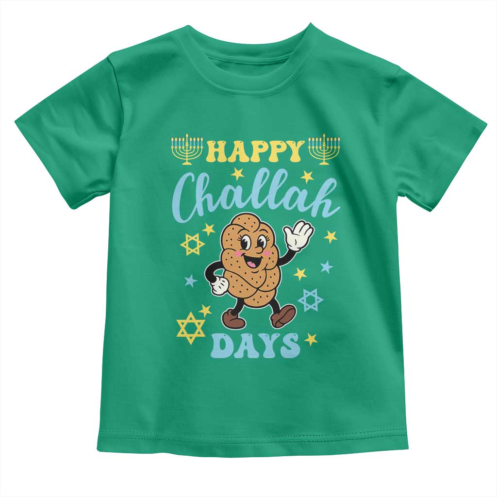 Funny Hanukkah Food Lover Gift Toddler T Shirt Happy Challah Days TS12 Irish Green Print Your Wear