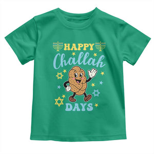 Funny Hanukkah Food Lover Gift Toddler T Shirt Happy Challah Days TS12 Irish Green Print Your Wear