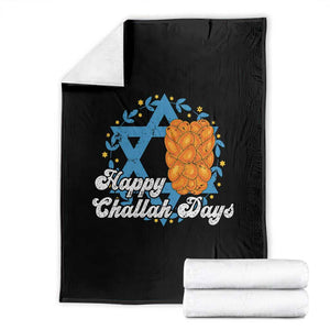 Hanukkah Challah Throw Blanket Happy Challah Days Star Of David Gift TS12 Black Print Your Wear