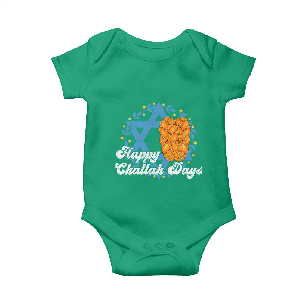 Hanukkah Challah Baby Onesie Happy Challah Days Star Of David Gift TS12 Irish Green Print Your Wear