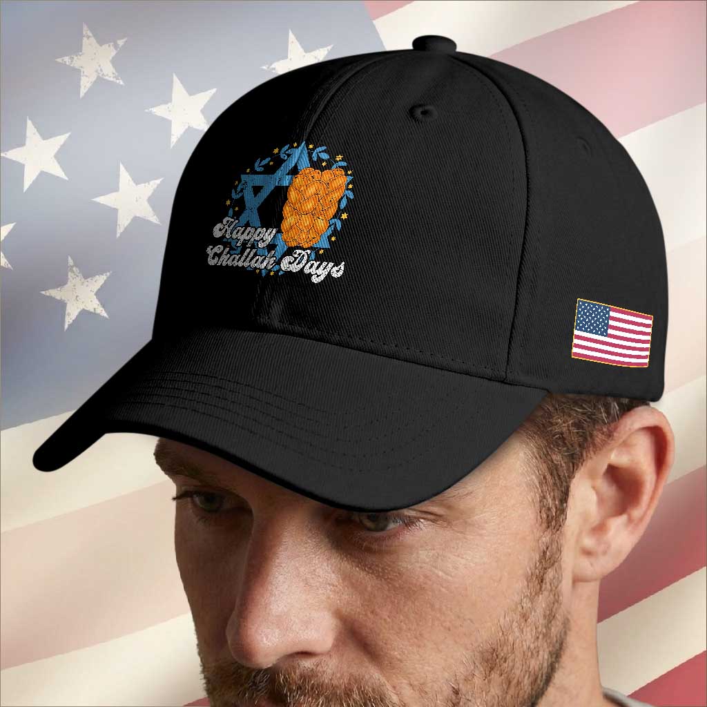 Hanukkah Challah Baseball Cap Happy Challah Days Star Of David Gift TS12 Print Your Wear