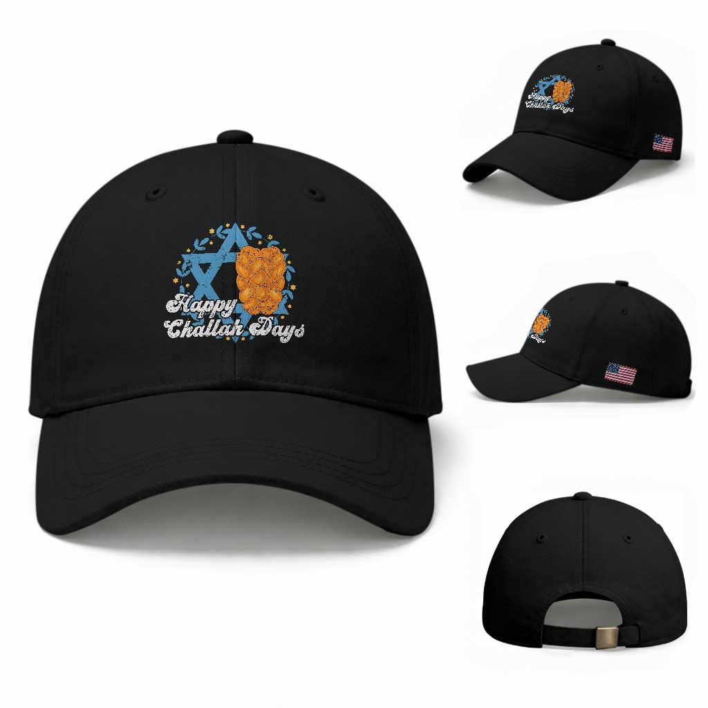 Hanukkah Challah Baseball Cap Happy Challah Days Star Of David Gift TS12 Baseball Cap Universal Fit Black Print Your Wear