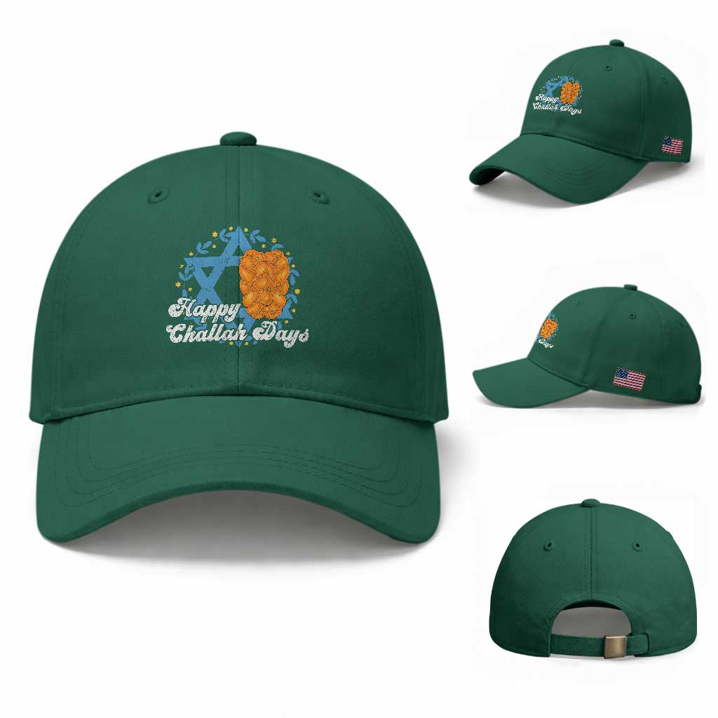 Hanukkah Challah Baseball Cap Happy Challah Days Star Of David Gift TS12 Baseball Cap Universal Fit Irish Green Print Your Wear
